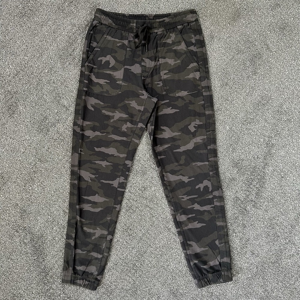 Athleta Farallon Jogger Women's 4 Camo Green Gray Pull On Stretch Pants